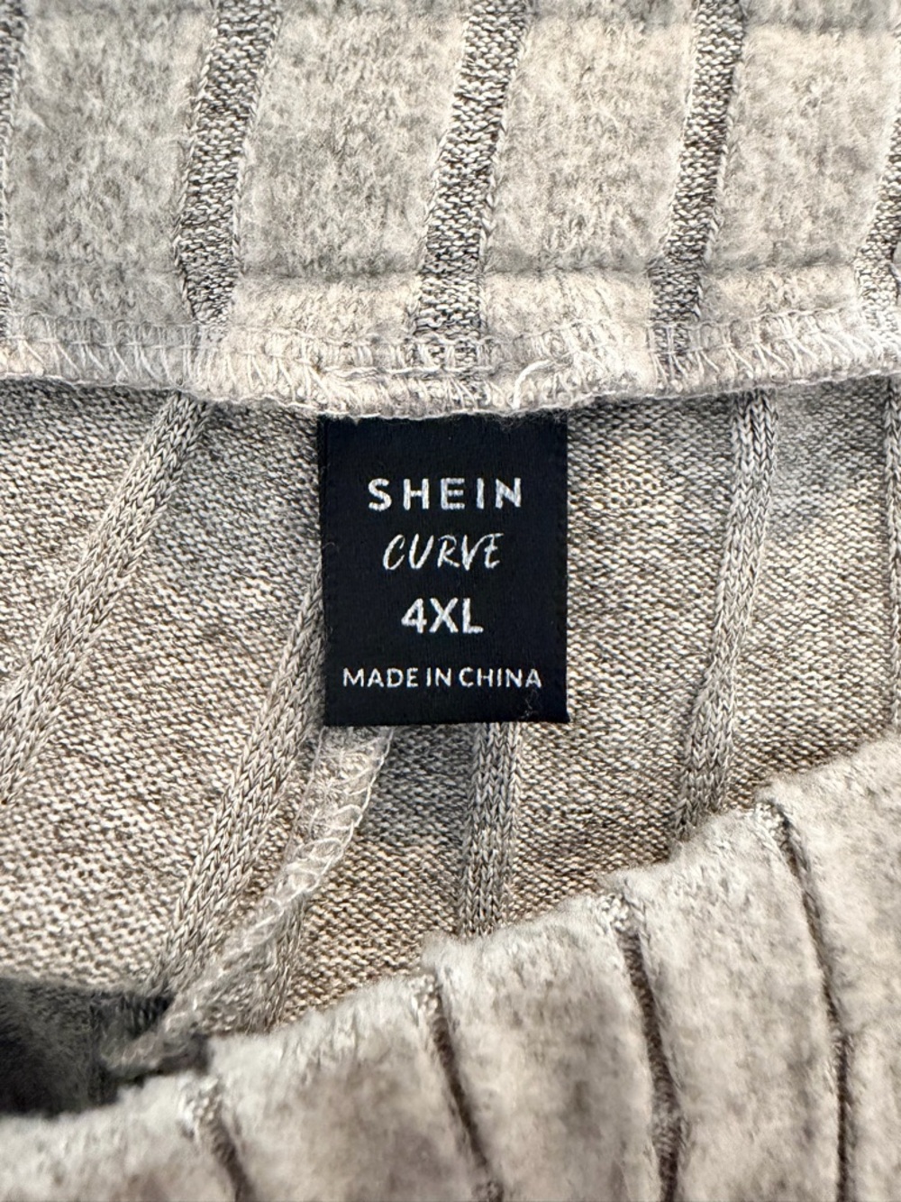 SHEIN Gray Ribbed Wide-Leg Pants & Button-Accent Knit Top Set Size 4XL = 2X/20 - Picture 13 of 13